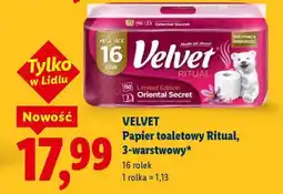 Lidl VELVET Papier toaletowy Ritual, 3-warstwowy oferta