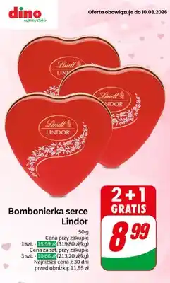 Dino Bombonierka serce 2+1 GRATIS oferta