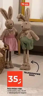 Dealz Duży stojący zając z teleskopowymi nogami oferta