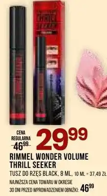 Drogerie Natura Tusz do rzęs black wonder volume thrill seeker oferta