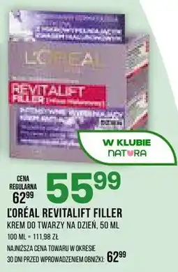 Drogerie Natura Revitalift filler krem do twarzy na dzień oferta