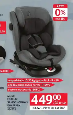 Selgros Fotelik samochodowy Momi oferta
