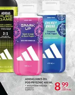 Selgros Żel pod prysznic Adidas Vibes 400 ml - wszystkie rodzaje oferta
