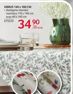 Selgros Obrus 140 x 180 cm dostępne rozmiary 110 x 140 cm i 40 x 140 cm oferta