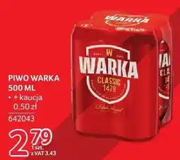 Selgros Piwo Warka 500 ml + kaucja 0.50 zł oferta