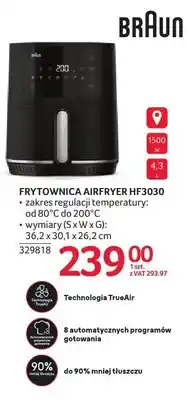 Selgros Frytownica beztłuszczowa Braun AirFryer HF3030 oferta