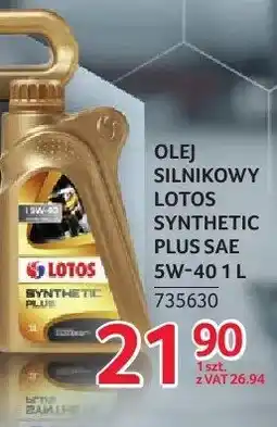 Selgros Olej silnikowy Lotos Synthetic Plus SAE 5W-40 oferta