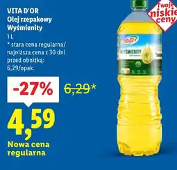Lidl Vita D'Or Olej rzepakowy oferta