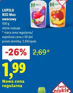 Lidl Lupilu BIO Mus owocowy oferta