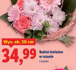 Lidl Bukiet kwiatów w ratanie oferta