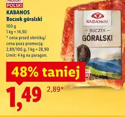 Lidl Kabanos Boczek góralski oferta