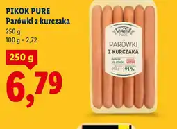 Lidl Pikok Pure Parówki z kurczaka oferta
