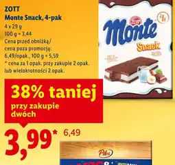 Lidl Zott Monte Snack 4-pak oferta