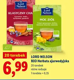 Lidl Lord Nelson BIO Herbata ajurwedyjska oferta