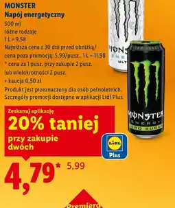Lidl Monster Napój energetyczny oferta