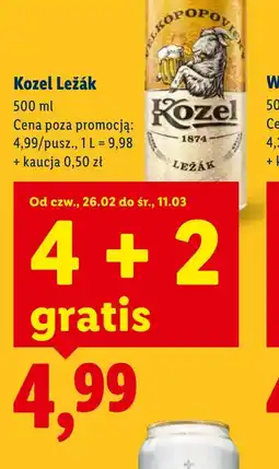 Lidl Kozel Ležák oferta