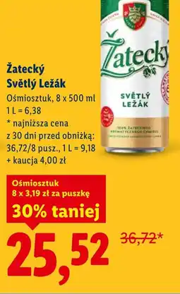 Lidl Zatecký Světlý Ležák oferta