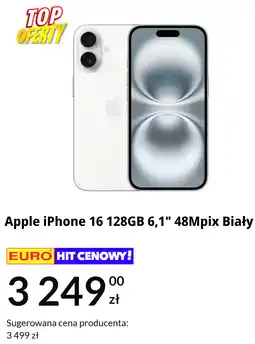 RTV EURO AGD Apple iPhone 16 128GB 6,1 48Mpix Biały oferta
