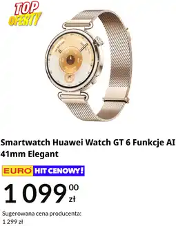 RTV EURO AGD Smartwatch Huawei Watch GT 6 Funkcje AI 41mm Elegant oferta
