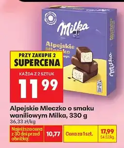 Biedronka Alpejskie Mleczko o smaku waniliowym oferta