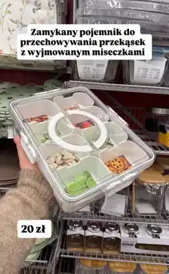 Pepco Zamykany pojemnik do przekąsek z wyjmowanymi miseczkami oferta