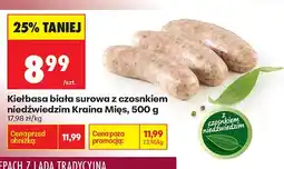 Biedronka Kiełbasa biała surowa z czosnkiem niedźwiedzim oferta