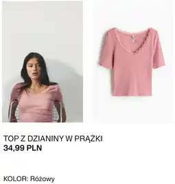 H&M TOP Z DZIANINY W PRĄŻKI oferta