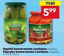 Lewiatan Ogórki konserwowe, Papryka konserwowa Lewiatan oferta