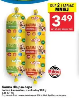 Lewiatan Karma dla psa Łapa baton z kurczakiem, z wołowiną oferta