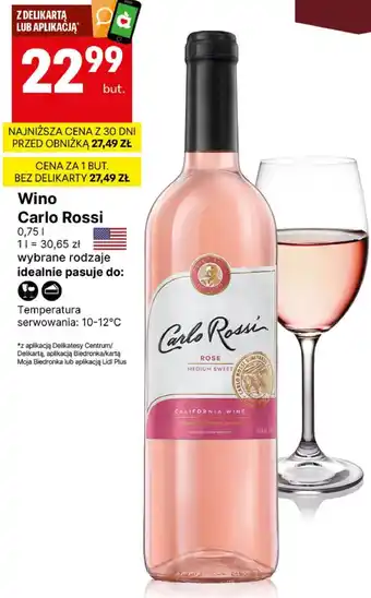 Wino Carlo Rossi (wybrane rodzaje)