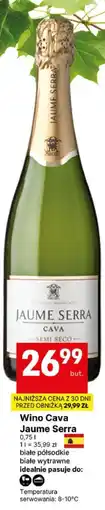 Delikatesy Centrum Wino Cava Jaume Serra białe półsłodkie, białe wytrawne oferta