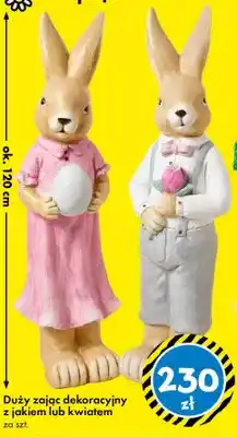 Tedi Duży zając dekoracyjny z jakiem lub kwiatem oferta