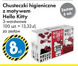 Tedi Chusteczki higieniczne z motywem Hello Kitty 3-warstwowe, 100 szt. = 13,33 zł oferta
