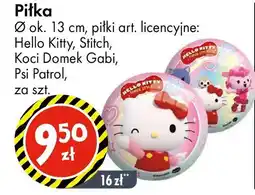 Tedi Piłka Ø ok. 13 cm, piłki art. licencyjne: Hello Kitty, Stitch, Koci Domek Gabi, Psi Patrol oferta