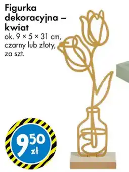 Tedi Figurka dekoracyjna – kwiat ok. 9 × 5 × 31 cm, czarny lub złoty oferta