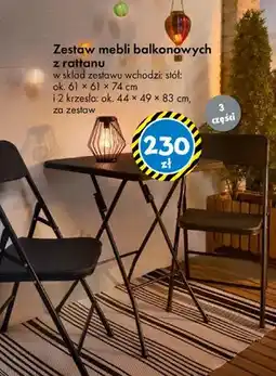 Tedi Zestaw mebli balkonowych z rattanu oferta