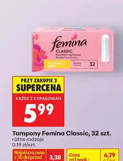 Biedronka Tampony Classic Normal różne rodzaje oferta