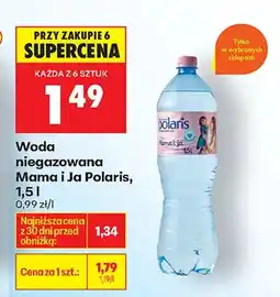 Biedronka Woda niegazowana Mama i Ja Polaris oferta