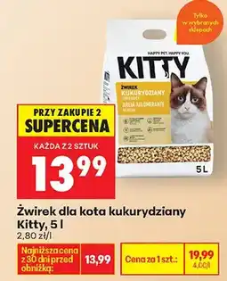 Biedronka Żwirek dla kota kukurydziany oferta
