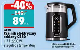 Biedronka Czajnik elektryczny szklany C560 1,7 l, 2200 W, z regulacją temperatury oferta