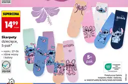 Biedronka Skarpety dziecięce, 5-pak Disney Stitch oferta