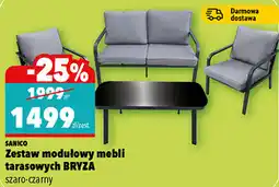 Biedronka Zestaw modułowy mebli tarasowych BRYZA szaro-czarny oferta