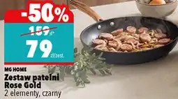 Biedronka Zestaw patelni Rose Gold 2 elementy, czarny oferta