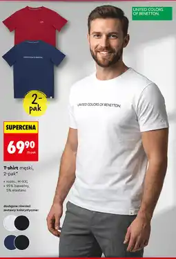 Biedronka T-shirt męski United Colors of Benetton 2-pak oferta