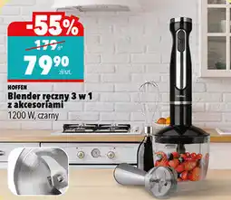 Biedronka Blender ręczny 3 w 1 z akcesoriami 1200 W, czarny oferta