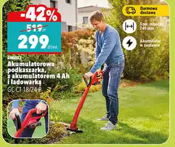 Biedronka Akumulatorowa podkaszarka, z akumulatorem 4 Ah i ładowarką GC-CT 18/24 P oferta