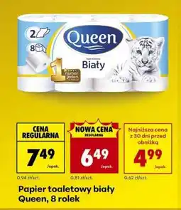 Biedronka PAPIER TOALETOWY BIAŁY QUEEN 8 ROLEK oferta