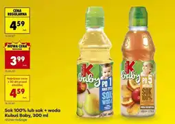 Biedronka Sok 100% lub sok + woda Kubus Baby, 300 ml oferta