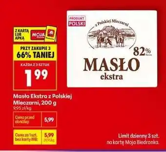 Masło Ekstra z polskiej mleczarni, 200 g