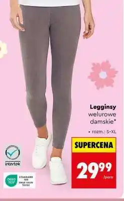 Biedronka Legginsy welurowe damskie oferta